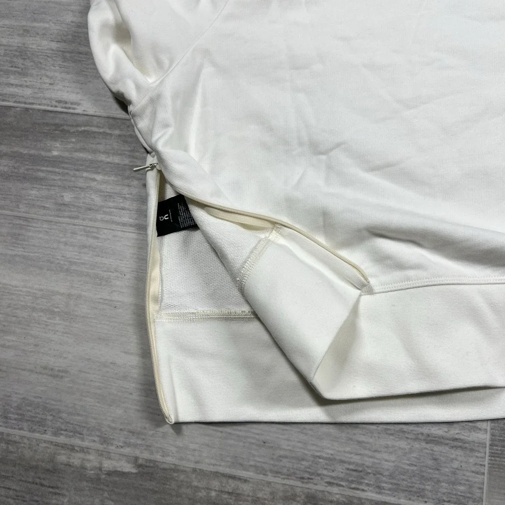 On Cloud Pullover Crew Neck White‎ Sweater French Terry Women's Large NWOT